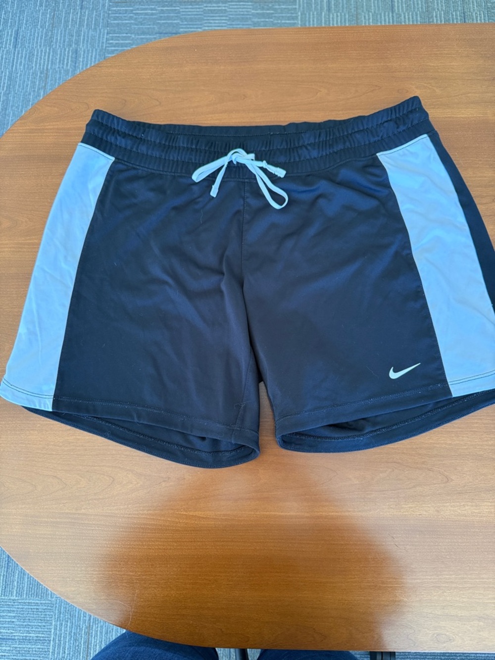 Nike Women’s Black Athletic Shorts with White Panels